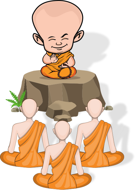 Monk With Their Followers