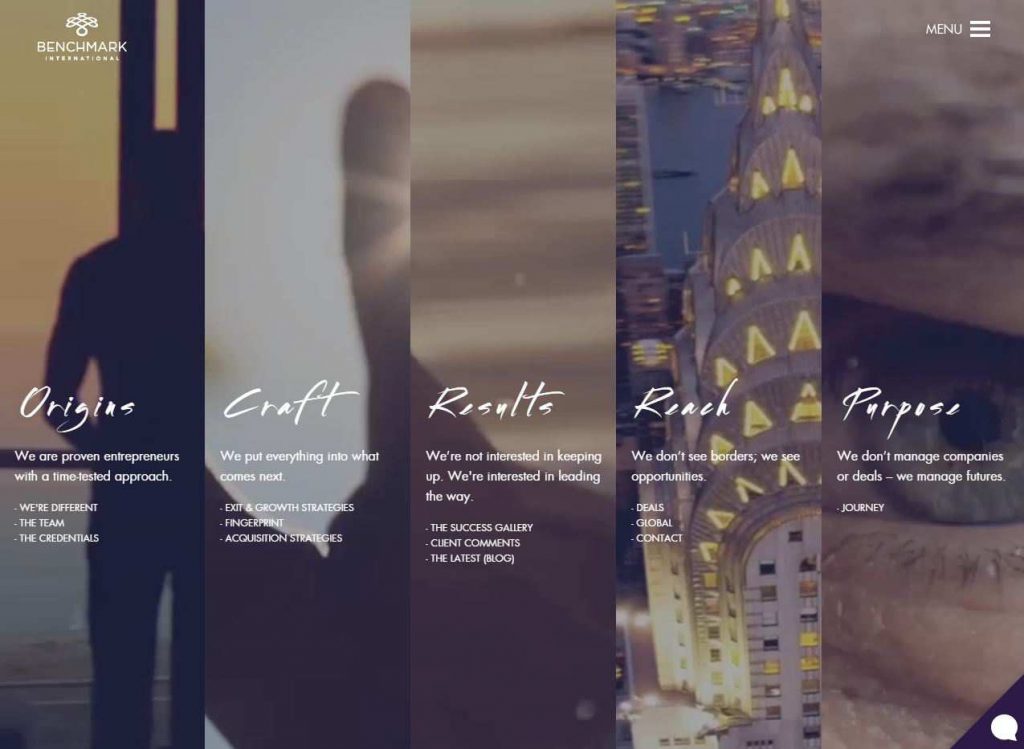 split screen designing Benchmark International