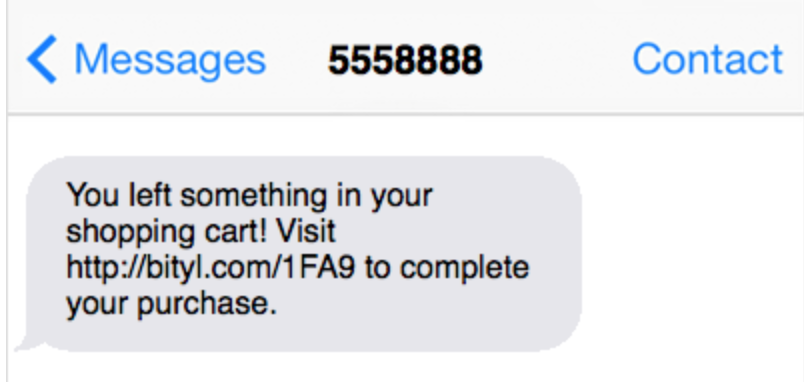 remarket cart abandoners through SMS