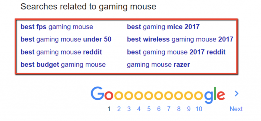 google search gaming mouse