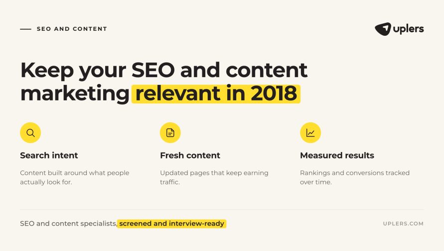 Keep Your SEO And Content Marketing Relevant In 2018