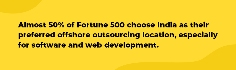 outsource web development to India fortune 500 comonies