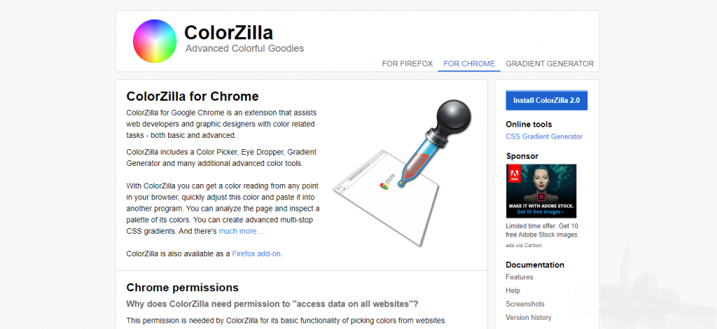 chrome tools for developers - ColorZilla