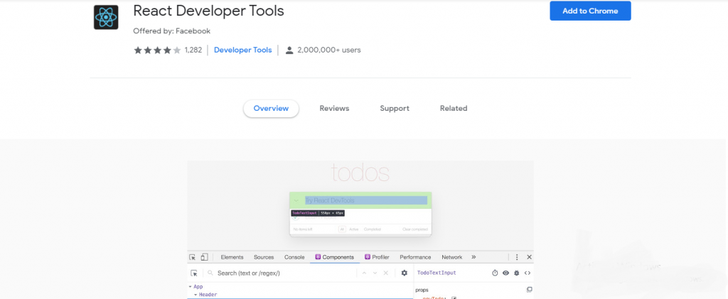 chrome tools for developers - React Developer Tools