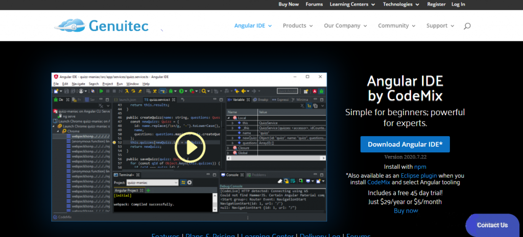 angularjs development tool - Angular IDE