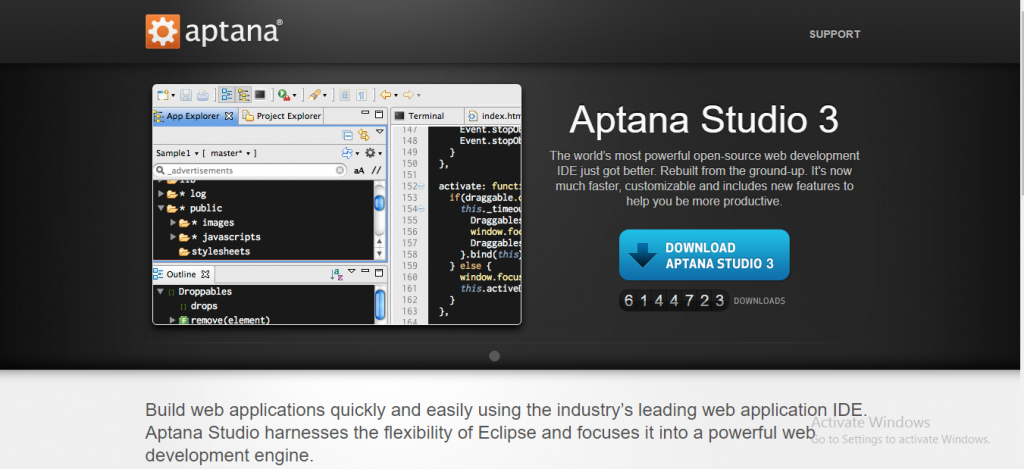 angularjs development tool - Aptana Studio