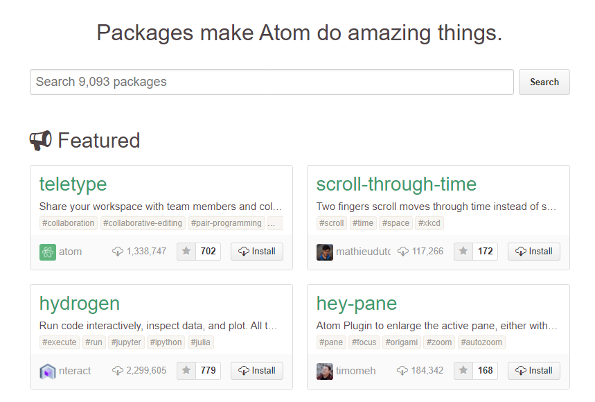 Atom Packages