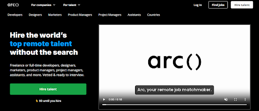 Arc dev - Main page