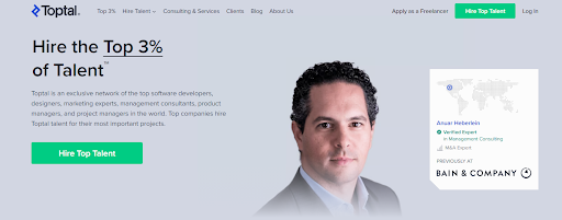Toptal - Main page