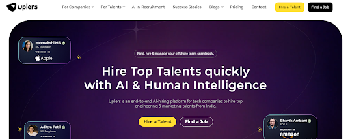 Uplers - Main Page