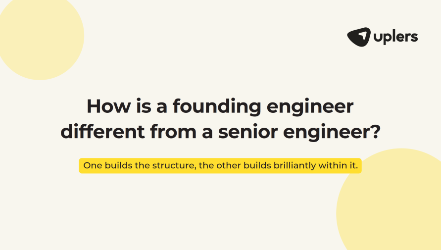 How is a founding engineer different from a senior engineer?