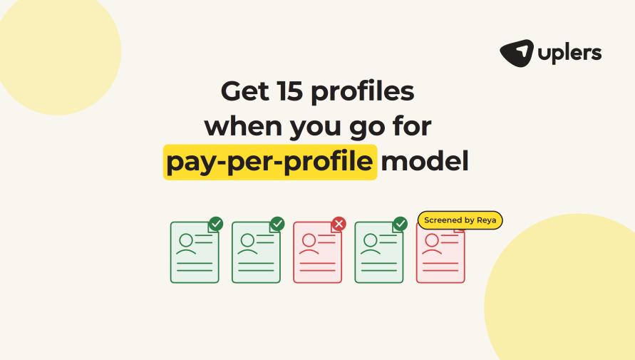 Selected 15 profiles when you go for the Pay-per-profile model