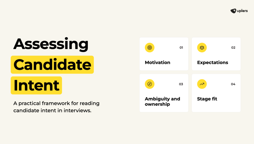 How to Assess Candidate Intent to Join a Startup
