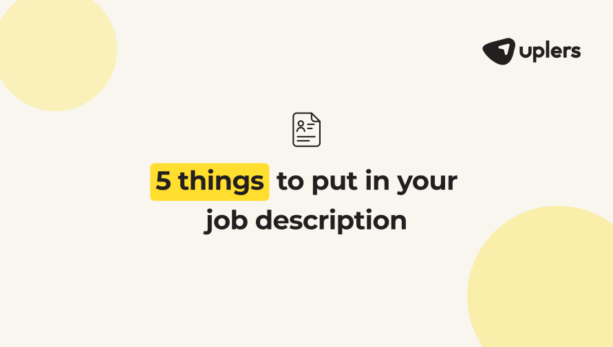 What should you actually include in a Job description?